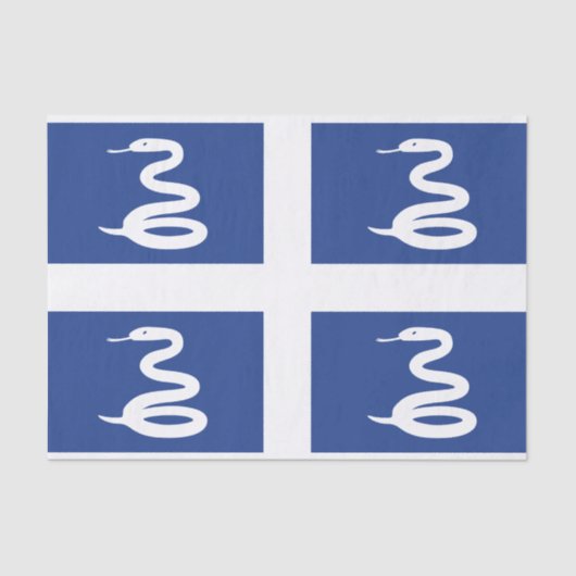 Markering van het papiertje van Martinique Tissuepapier (Voorkant)