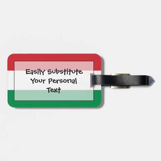 Markering van Hongarije Easy ID Personal Bagagelabel (Achterkant horizontaal)