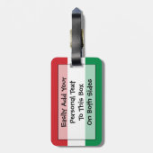 Markering van Hongarije Easy ID Personal Bagagelabel (Achterkant verticaal)