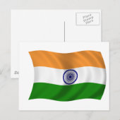 Markering van India Briefkaart (Voorkant / Achterkant)