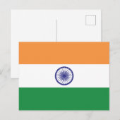 Markering van India Briefkaart (Voorkant / Achterkant)