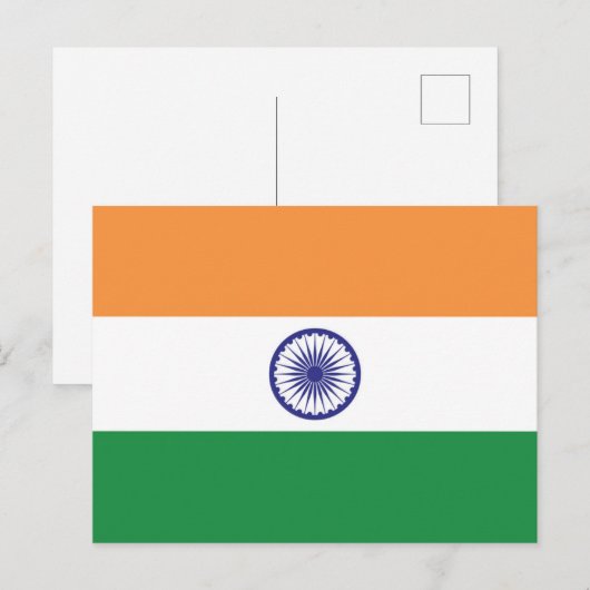 Markering van India Briefkaart (Voorkant / Achterkant)