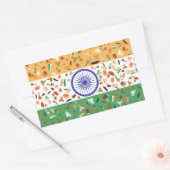 Markering van India met cultuurgoederen Rechthoekige Sticker (Envelop)