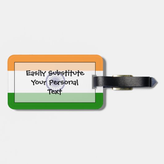 Markering van India Personal Easy ID Bagagelabel (Achterkant horizontaal)