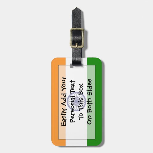 Markering van India Personal Easy ID Bagagelabel (Voorkant verticaal)