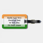 Markering van India Personal Easy ID Bagagelabel (Achterkant horizontaal)