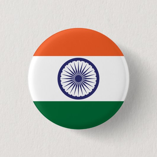 Markering van India Ronde Button 3,2 Cm (Voorkant)
