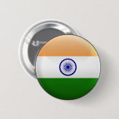 Markering van India Ronde Button 5,7 Cm (Voorkant /achterkant)