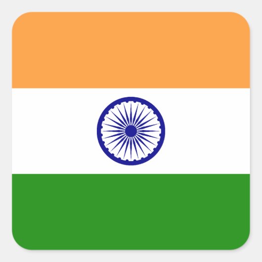 Markering van India Vierkante Sticker (Voorkant)