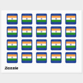 Markering van India Vierkante Sticker (Vel)