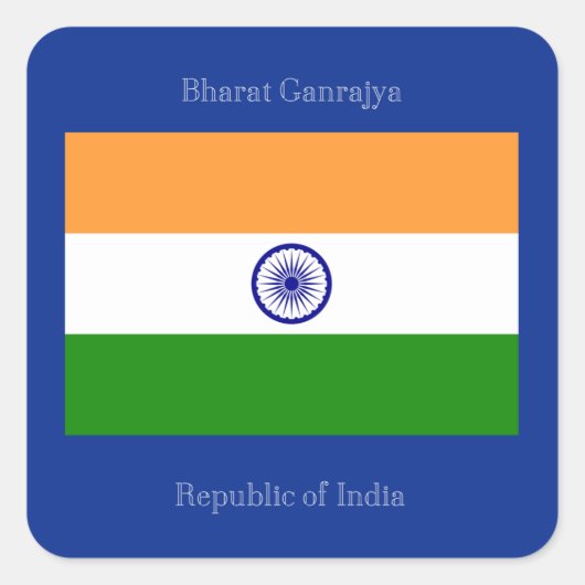 Markering van India Vierkante Sticker (Voorkant)