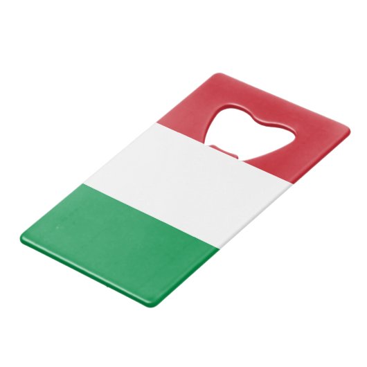 Markering van Italiaanse creditcard Fles Opener Creditkaart Flessenopener (Achterkant Gekanteld)