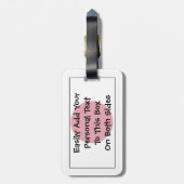 Markering van Japan Easy ID Personal Bagagelabel (Achterkant verticaal)