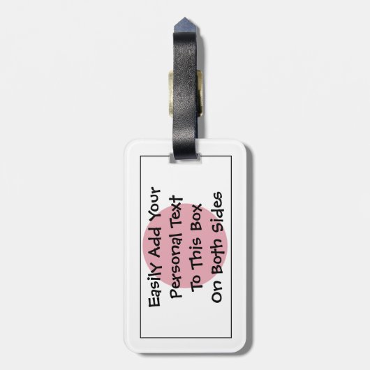 Markering van Japan Easy ID Personal Bagagelabel (Achterkant verticaal)