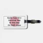 Markering van Japan Easy ID Personal Bagagelabel (Achterkant horizontaal)