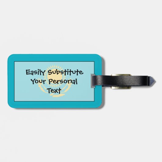 Markering van Kazachstan - Easy ID Personal Bagagelabel (Achterkant horizontaal)