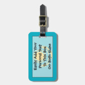 Markering van Kazachstan - Easy ID Personal Bagagelabel (Voorkant verticaal)