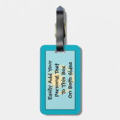 Markering van Kazachstan - Easy ID Personal Bagagelabel (Achterkant verticaal)