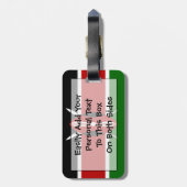 Markering van Kenia Easy ID Personal Bagagelabel (Achterkant verticaal)