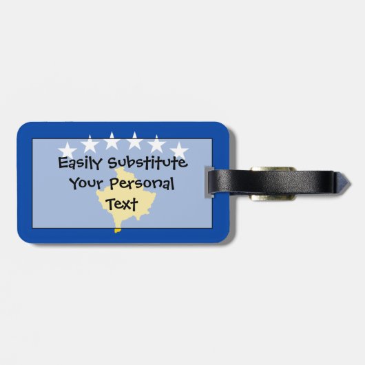 Markering van Kosovo Easy ID Personal Bagagelabel (Achterkant horizontaal)