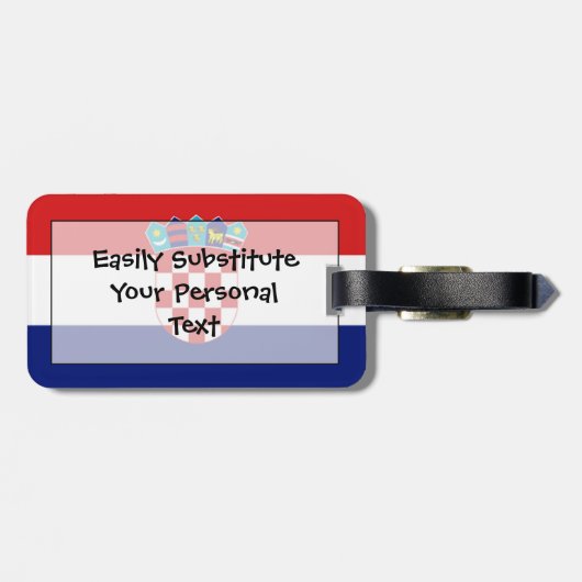 Markering van Kroatië Easy ID Personal Bagagelabel (Achterkant horizontaal)