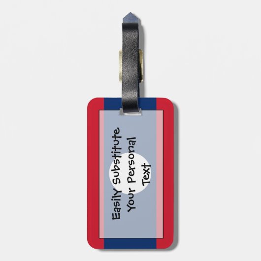 Markering van Laos Easy ID Personal Bagagelabel (Achterkant verticaal)