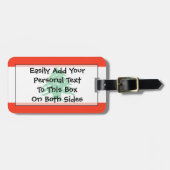 Markering van Libanon - Gebruiksvriendelijke ident Bagagelabel (Voorkant horizontaal)