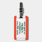 Markering van Libanon - Gebruiksvriendelijke ident Bagagelabel (Voorkant verticaal)