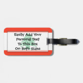 Markering van Libanon - Gebruiksvriendelijke ident Bagagelabel (Achterkant horizontaal)