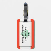 Markering van Libanon - Gebruiksvriendelijke ident Bagagelabel (Achterkant verticaal)