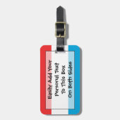Markering van Luxemburgs persoonlijk identificatie Bagagelabel (Voorkant verticaal)