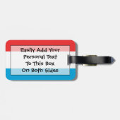 Markering van Luxemburgs persoonlijk identificatie Bagagelabel (Achterkant horizontaal)