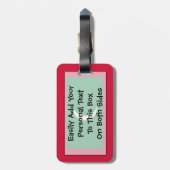 Markering van Maldiven - Easy ID Personal Bagagelabel (Achterkant verticaal)