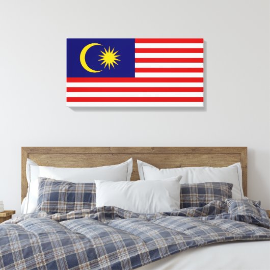 Markering van Maleisië Canvas Afdruk (Insitu (Slaapkamer))