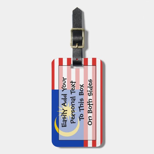 Markering van Maleisië - Easy ID Personal Bagagelabel (Voorkant verticaal)