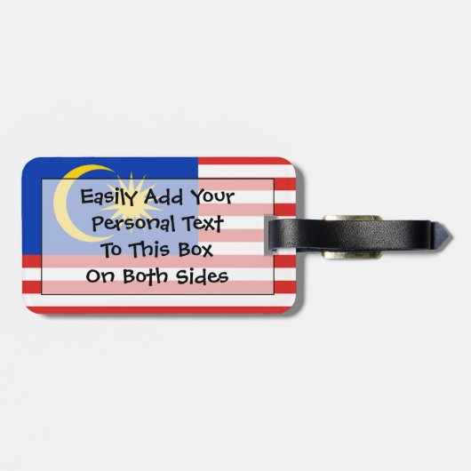 Markering van Maleisië - Easy ID Personal Bagagelabel (Achterkant horizontaal)