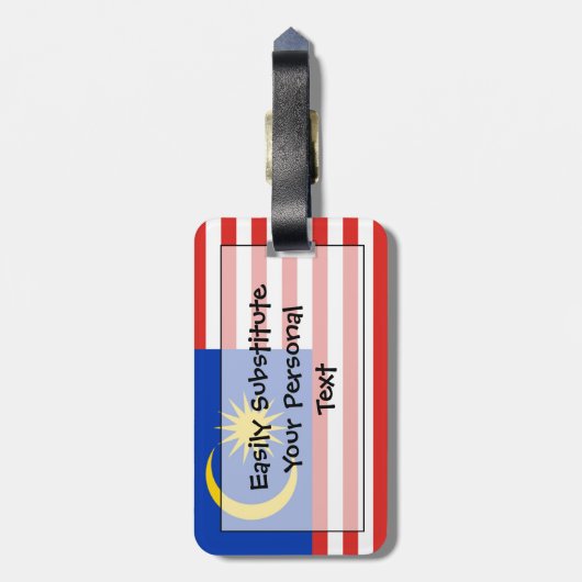 Markering van Maleisië - Easy ID Personal Bagagelabel (Achterkant verticaal)