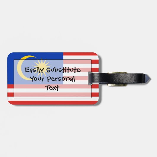 Markering van Maleisië - Easy ID Personal Bagagelabel (Achterkant horizontaal)