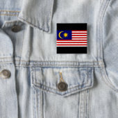 Markering van Maleisië Vierkante Button 5,1 Cm (In situ)