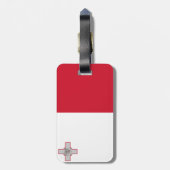 Markering van Malta Bagagelabel met lederriem (Achterkant verticaal)