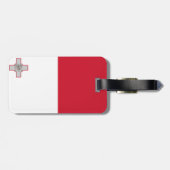 Markering van Malta Bagagelabel met lederriem (Achterkant horizontaal)