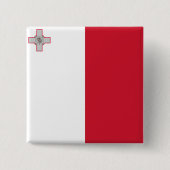 Markering van Malta Vierkante Button 5,1 Cm (Voorkant)