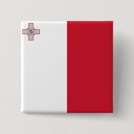 Markering van Malta Vierkante Button 5,1 Cm (Voorkant)