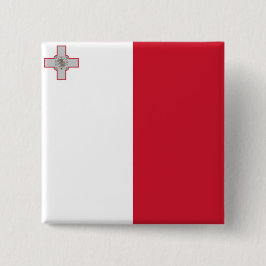 Markering van Malta Vierkante Button 5,1 Cm