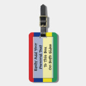 Markering van Mauritius Personal Easy ID Bagagelabel (Voorkant verticaal)