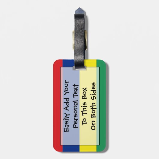 Markering van Mauritius Personal Easy ID Bagagelabel (Achterkant verticaal)