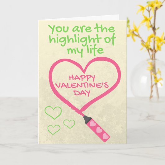 Markering van mijn leven Funny Valentijn Card Kaart (Gele Bloem)