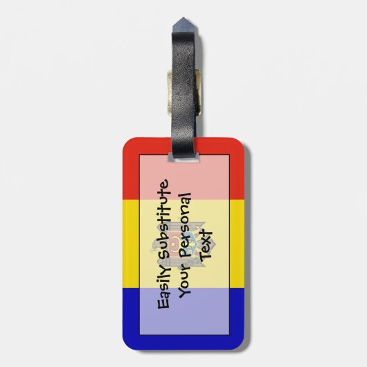 Markering van Moldavië - Easy ID Personal Bagagelabel (Achterkant verticaal)