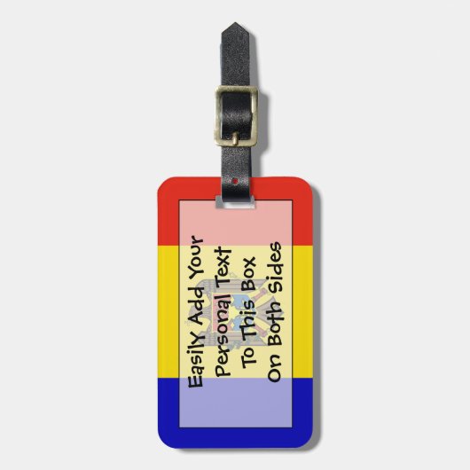Markering van Moldavië - Easy ID Personal Bagagelabel (Voorkant verticaal)