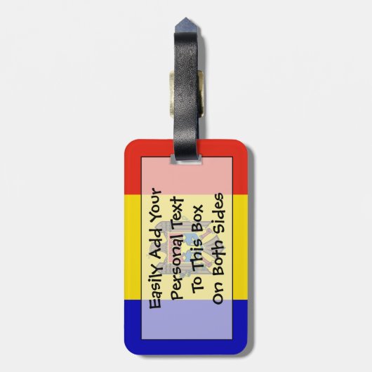 Markering van Moldavië - Easy ID Personal Bagagelabel (Achterkant verticaal)